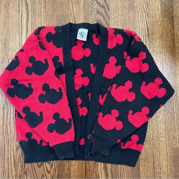Mickey & Co. Vintage Disney Cardigan Black/Red size Medium - Picture 1 of 7